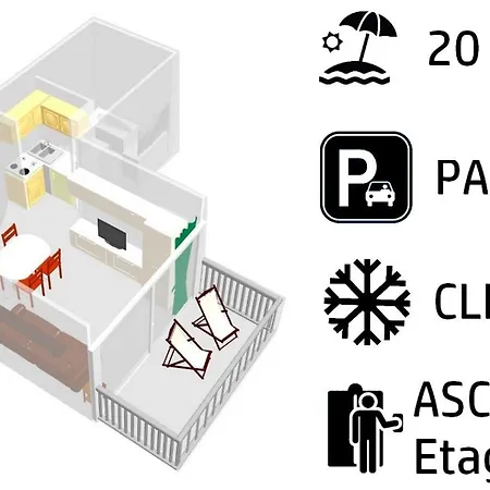 شقة Bona, Vue Hippodrome Et Mer, Clim Hyères